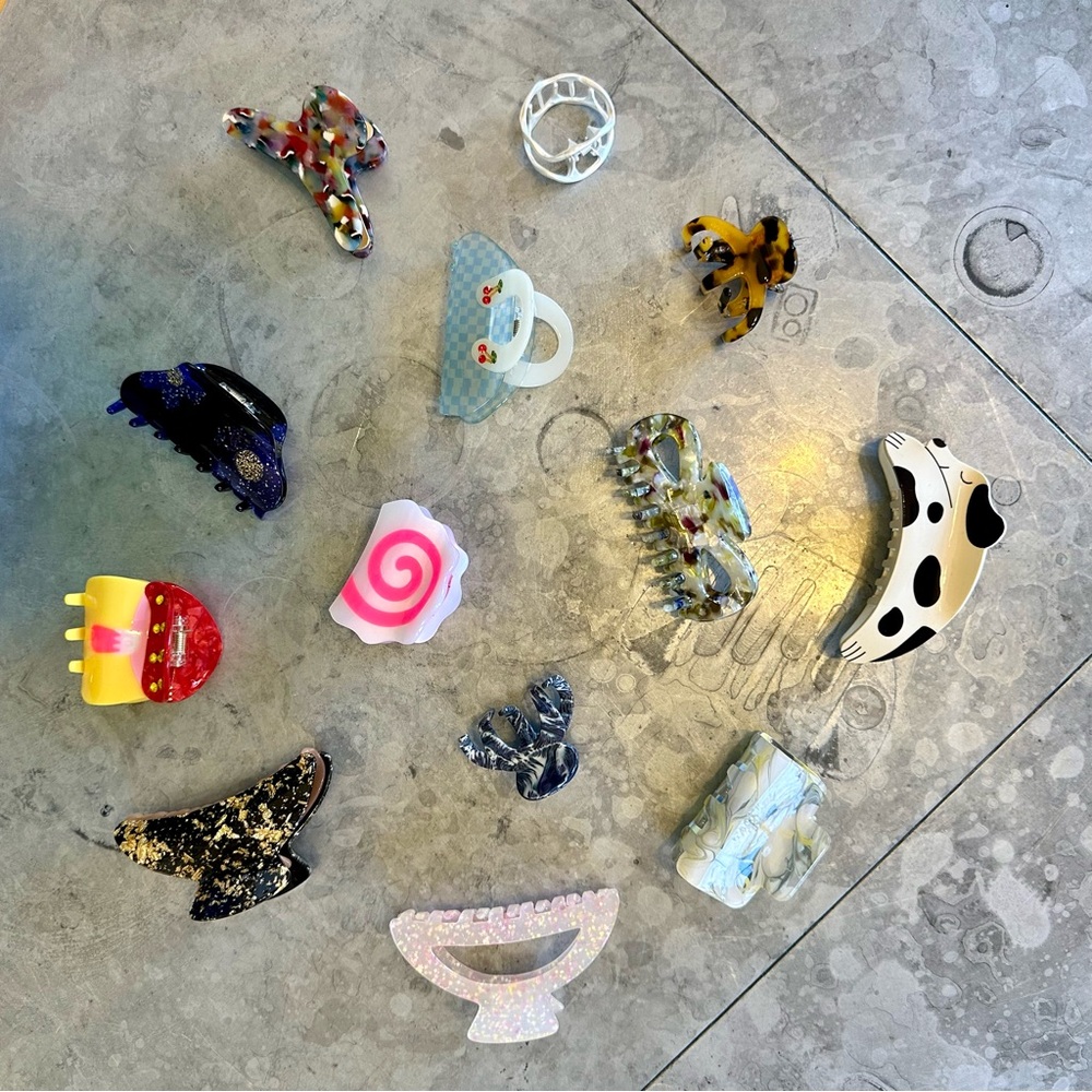 13 NEW Colorful Hair Claw Clip Set